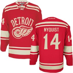 Gustav Nyquist Detroit Red Wings Reebok Premier Red 2014 Winter Classic Jersey