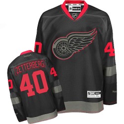 Henrik Zetterberg Detroit Red Wings Reebok Authentic Black Ice Jersey