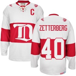 Henrik Zetterberg Detroit Red Wings CCM Premier White Winter Classic Throwback Jersey