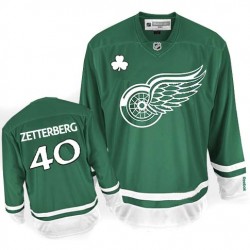 Youth Henrik Zetterberg Detroit Red Wings Reebok Authentic Green St Patty's Day Jersey