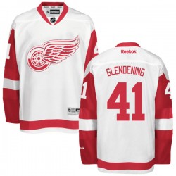 Luke Glendening Detroit Red Wings Reebok Authentic White Away Jersey