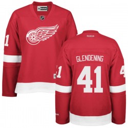 Women's Luke Glendening Detroit Red Wings Reebok Authentic Red Home Jersey
