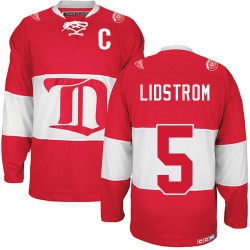 Nicklas Lidstrom Detroit Red Wings CCM Authentic Red Winter Classic Throwback Jersey