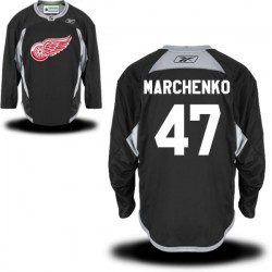 Alexey Marchenko Detroit Red Wings Reebok Authentic Black Practice Alternate Jersey
