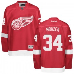 Petr Mrazek Detroit Red Wings Reebok Authentic Red Home Jersey