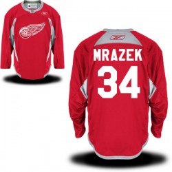 Petr Mrazek Detroit Red Wings Reebok Authentic Red Practice Team Jersey