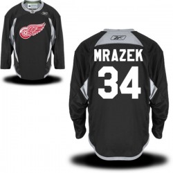 Petr Mrazek Detroit Red Wings Reebok Authentic Black Practice Alternate Jersey