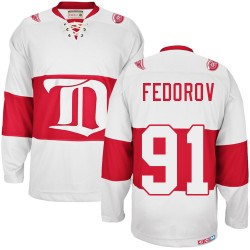 Sergei Fedorov Detroit Red Wings CCM Premier White Winter Classic Throwback Jersey