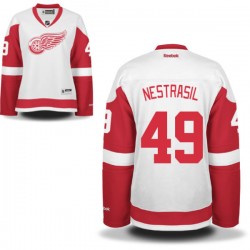 Women's Andrej Nestrasil Detroit Red Wings Reebok Authentic White Away Jersey