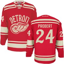 Bob Probert Detroit Red Wings Reebok Authentic Red 2014 Winter Classic Jersey