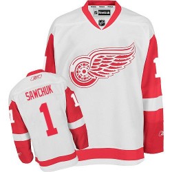 Terry Sawchuk Detroit Red Wings Reebok Authentic White Away Jersey