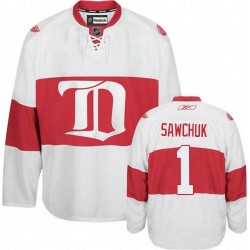 Terry Sawchuk Detroit Red Wings Reebok Authentic White Third Winter Classic Jersey
