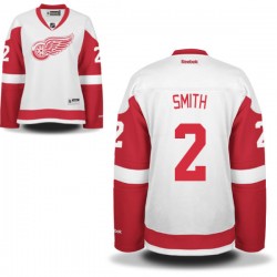 Women's Brendan Smith Detroit Red Wings Reebok Authentic White Away Jersey