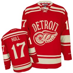 Brett Hull Detroit Red Wings Reebok Authentic Red 2014 Winter Classic Jersey