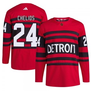 Youth Chris Chelios Detroit Red Wings Adidas Authentic Red Reverse Retro 2.0 Jersey