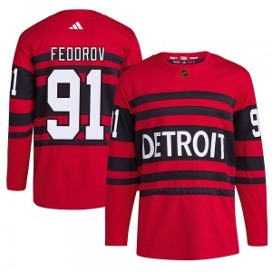 Youth Sergei Fedorov Detroit Red Wings Adidas Authentic Red Reverse Retro 2.0 Jersey