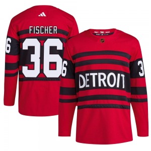 Youth Christian Fischer Detroit Red Wings Adidas Authentic Red Reverse Retro 2.0 Jersey