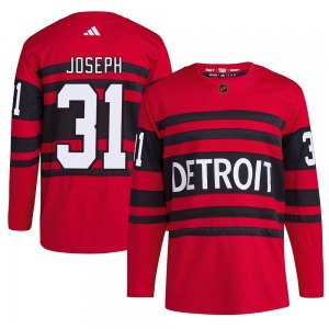 Youth Curtis Joseph Detroit Red Wings Adidas Authentic Red Reverse Retro 2.0 Jersey