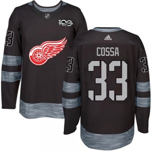 Sebastian Cossa Detroit Red Wings Authentic Black 1917-2017 100th Anniversary Jersey