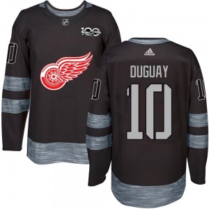 Ron Duguay Detroit Red Wings Authentic Black 1917-2017 100th Anniversary Jersey