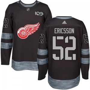 Jonathan Ericsson Detroit Red Wings Authentic Black 1917-2017 100th Anniversary Jersey