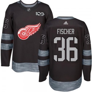 Christian Fischer Detroit Red Wings Authentic Black 1917-2017 100th Anniversary Jersey