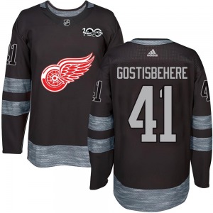 Shayne Gostisbehere Detroit Red Wings Authentic Black 1917-2017 100th Anniversary Jersey