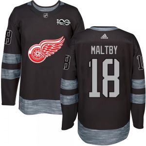 Kirk Maltby Detroit Red Wings Authentic Black 1917-2017 100th Anniversary Jersey