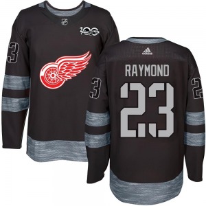 Lucas Raymond Detroit Red Wings Authentic Black 1917-2017 100th Anniversary Jersey