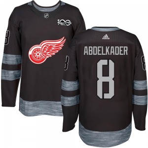 Youth Justin Abdelkader Detroit Red Wings Authentic Black 1917-2017 100th Anniversary Jersey