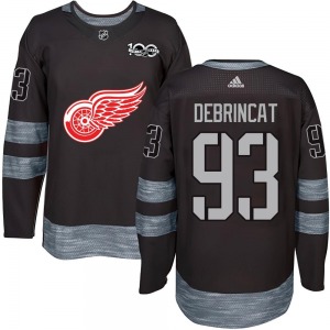 Youth Alex DeBrincat Detroit Red Wings Authentic Black 1917-2017 100th Anniversary Jersey