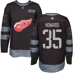Youth Jimmy Howard Detroit Red Wings Authentic Black 1917-2017 100th Anniversary Jersey