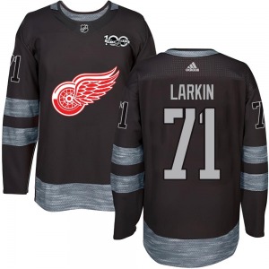Youth Dylan Larkin Detroit Red Wings Authentic Black 1917-2017 100th Anniversary Jersey