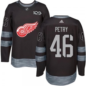 Youth Jeff Petry Detroit Red Wings Authentic Black 1917-2017 100th Anniversary Jersey