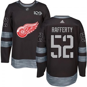 Youth Brogan Rafferty Detroit Red Wings Authentic Black 1917-2017 100th Anniversary Jersey