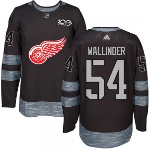 Youth William Wallinder Detroit Red Wings Authentic Black 1917-2017 100th Anniversary Jersey