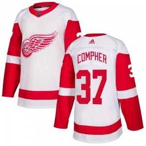 Youth J.T. Compher Detroit Red Wings Adidas Authentic White Jersey