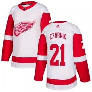Youth Austin Czarnik Detroit Red Wings Adidas Authentic White Jersey