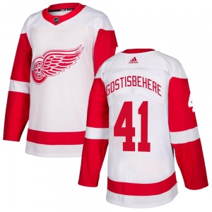 Youth Shayne Gostisbehere Detroit Red Wings Adidas Authentic White Jersey