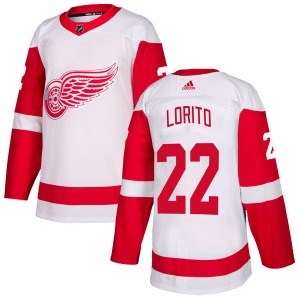 Youth Matthew Lorito Detroit Red Wings Adidas Authentic White Jersey