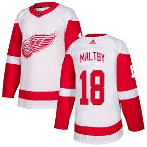 Youth Kirk Maltby Detroit Red Wings Adidas Authentic White Jersey
