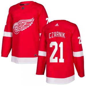 Youth Austin Czarnik Detroit Red Wings Adidas Authentic Red Home Jersey