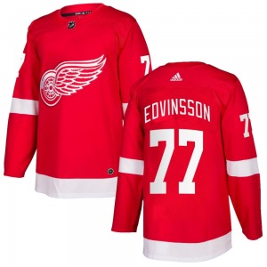 Youth Simon Edvinsson Detroit Red Wings Adidas Authentic Red Home Jersey