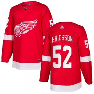 Youth Jonathan Ericsson Detroit Red Wings Adidas Authentic Red Home Jersey
