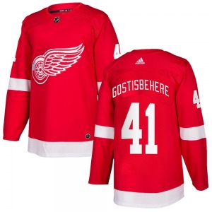 Youth Shayne Gostisbehere Detroit Red Wings Adidas Authentic Red Home Jersey