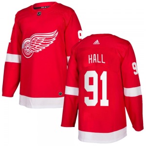 Youth Curtis Hall Detroit Red Wings Adidas Authentic Red Home Jersey