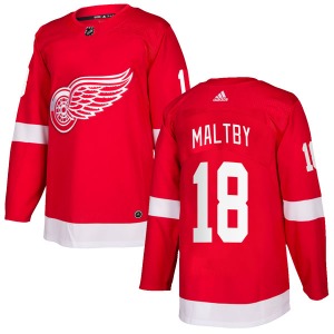 Youth Kirk Maltby Detroit Red Wings Adidas Authentic Red Home Jersey