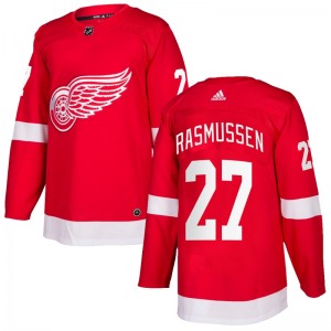Youth Michael Rasmussen Detroit Red Wings Adidas Authentic Red Home Jersey