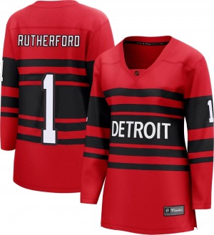 Women's Jim Rutherford Detroit Red Wings Fanatics Branded Breakaway Red Special Edition 2.0 Jersey