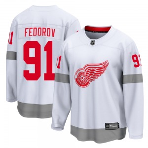 Youth Sergei Fedorov Detroit Red Wings Fanatics Branded Breakaway White 2020/21 Special Edition Jersey